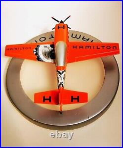 Rare Hamilton Watch Extra Racing Plane Display WithBase & Oris Display Spring3