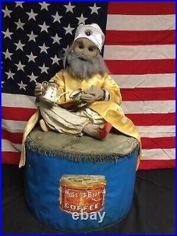 Rare! Hills Brothers Antique Store Display Automaton advertising working cond