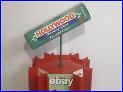 Rare Hollywood Chewing Gum Counter Top Metal Store Display Rotating Dispenser