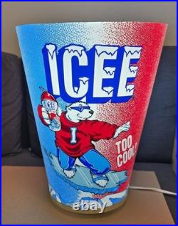 Rare ICEE 15 Lighted Display Cup Lamp 120V Advertising ICEE Bear Working