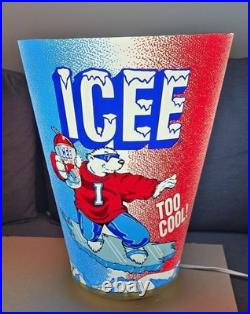 Rare ICEE 15 Lighted Display Cup Lamp 120V Advertising ICEE Bear Working