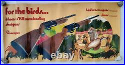 Rare Ithaca Gun For The Birds SKB Autoloading Shotguns Store Display Poster Vtg