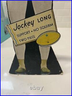 Rare Jockey Underwear Cardboard Easel Standee Display 20 Football Advertising