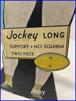 Rare Jockey Underwear Cardboard Easel Standee Display 20 Football Advertising