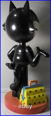 Rare Jumbo Felix The Cat 21 Vintage Bobblehead & Bag of Tricks Store Display