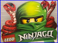 Rare LEGO NINJAGO Store Display Stand Masters of Spinjitzu Serpentine Promo