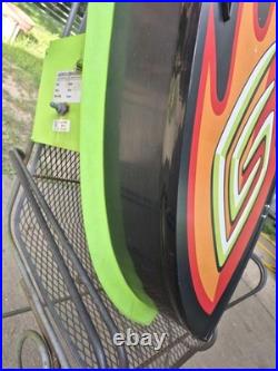 Rare LIGHT UP! Game Crazy Flame Sign Store Display Hollywood Video OUTDOOR