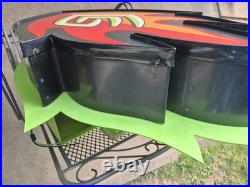 Rare LIGHT UP! Game Crazy Flame Sign Store Display Hollywood Video OUTDOOR