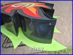 Rare LIGHT UP! Game Crazy Flame Sign Store Display Hollywood Video OUTDOOR