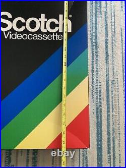 Rare Large Scotch Videocassette High Grade Box Store Display 22 X 14 Vintage