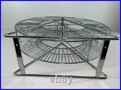 Rare Large Vintage Chrome Spinning Ferris Wheel CD Case Display Rack Holder