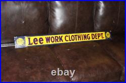 Rare Lee Work Clothing Store Display Dealer Sign Wear Denim Overalls Gas Oil