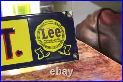 Rare Lee Work Clothing Store Display Dealer Sign Wear Denim Overalls Gas Oil