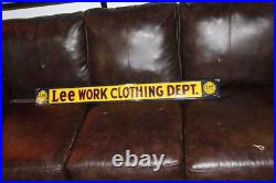 Rare Lee Work Clothing Store Display Dealer Sign Wear Denim Overalls Gas Oil
