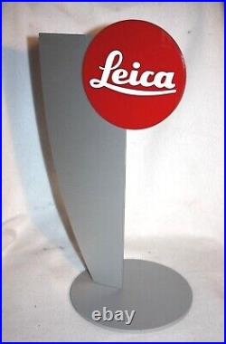 Rare Leica Cameras Dealer Counter Top Display Sign & Stand Nr