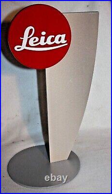 Rare Leica Cameras Dealer Counter Top Display Sign & Stand Nr