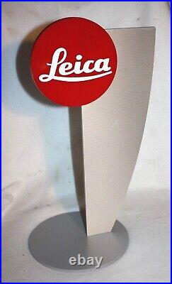 Rare Leica Cameras Dealer Counter Top Display Sign & Stand Nr