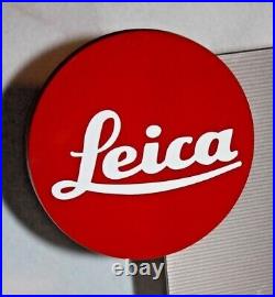 Rare Leica Cameras Dealer Counter Top Display Sign & Stand Nr