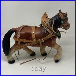 Rare Lowenbrau Horse Drawn Beer Wagon Store Display 2 Riders 1 Horse & Boxes