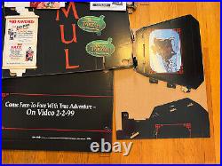 Rare MULAN DISNEY VIDEO STORE DISPLAY STAND UP VHS Masterpiece Sign W Orig Box
