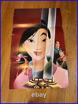 Rare MULAN DISNEY VIDEO STORE DISPLAY STAND UP VHS Masterpiece Sign W Orig Box