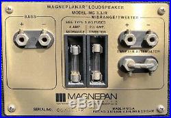 Rare Magnepan Magneplanar Mg 3.3/r Loudspeaker With Crossovers Store Display