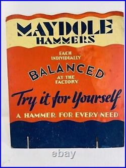 Rare Maydole hammers Hardware store sign display