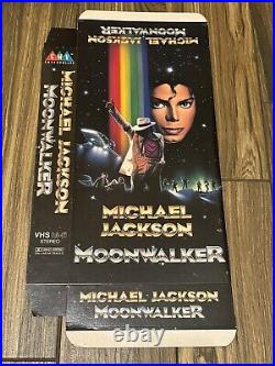 Rare Michael Jackson Moonwalker VHS Release Promotional XL Box Store Display