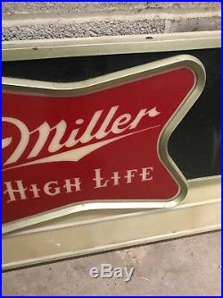 Rare Miller High Life Bouncing Ball 60s Bar Store Display 42 Message Board Sign
