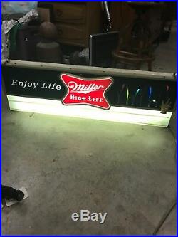 Rare Miller High Life Bouncing Ball 60s Bar Store Display 42 Message Board Sign