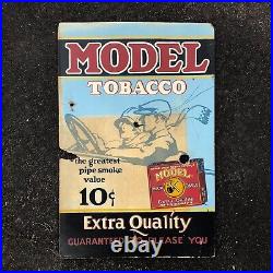 Rare Model Tobacco Antique Cardboard Advertising Store Display Sign