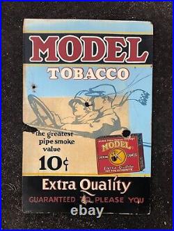 Rare Model Tobacco Antique Cardboard Advertising Store Display Sign