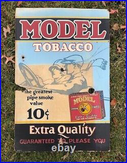 Rare Model Tobacco Antique Cardboard Advertising Store Display Sign