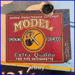 Rare Model Tobacco Antique Cardboard Advertising Store Display Sign