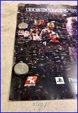 Rare NBA 2K11 Michael Jordan Promotional GameStop Store Display Poster 17x22