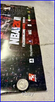 Rare NBA 2K11 Michael Jordan Promotional GameStop Store Display Poster 17x22