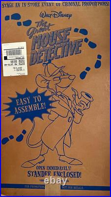Rare NEW NOS PROMO STANDEE The Great Mouse Detective (1992) Video Store Display