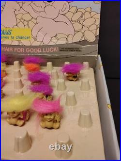 Rare NOS 1990s Russ Good Luck Troll Rings Lot Of 20 Store Display Vintage