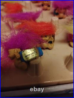 Rare NOS 1990s Russ Good Luck Troll Rings Lot Of 20 Store Display Vintage