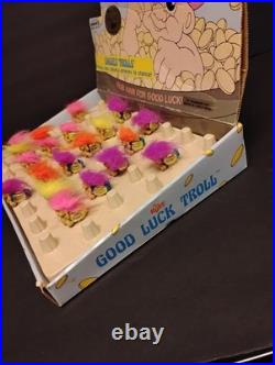 Rare NOS 1990s Russ Good Luck Troll Rings Lot Of 20 Store Display Vintage
