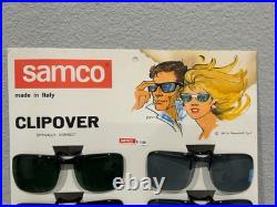 Rare! NOS 60s Vintage SAMCO Clip over Sunglasses Store Display Made In Italy