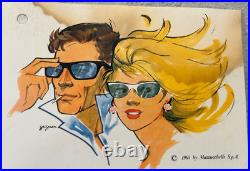 Rare! NOS 60s Vintage SAMCO Clip over Sunglasses Store Display Made In Italy