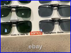 Rare! NOS 60s Vintage SAMCO Clip over Sunglasses Store Display Made In Italy
