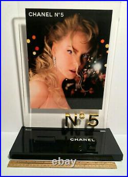 Rare! Nicole Kidman Chanel No 5 Store Counter Display 3D Gold Advertising