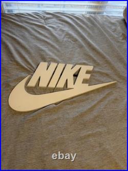 Rare Nike White Store Display Sign Logo Advertising Collectible, Great for Decor