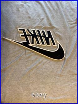 Rare Nike White Store Display Sign Logo Advertising Collectible, Great for Decor