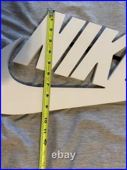 Rare Nike White Store Display Sign Logo Advertising Collectible, Great for Decor