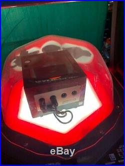 Rare Nintendo Gamecube Video Game Console With Lights Store Display Kiosk. Lock