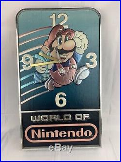 Rare Nintendo NES Vintage Clock Store Display Sign Super Mario Bros. 2 Tested