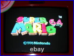 Rare Nintendo STORE DISPLAY RED TV CRT KB Toy Kiosk Sign Shelf Demo Cabinet N64